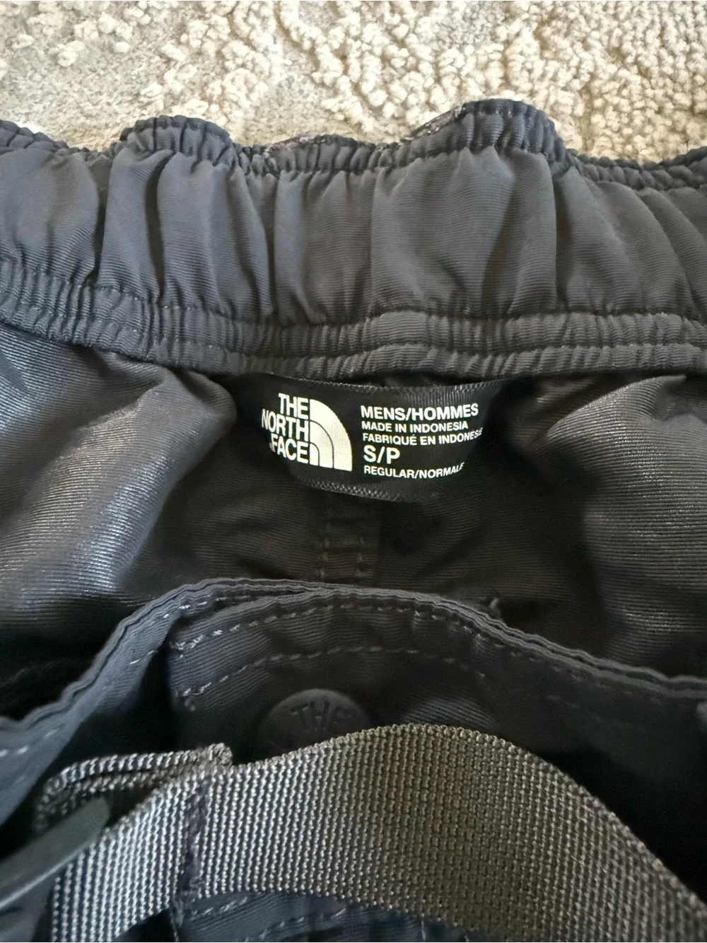 North Face Trail Convertible Pants zip off shorts gray hiking small